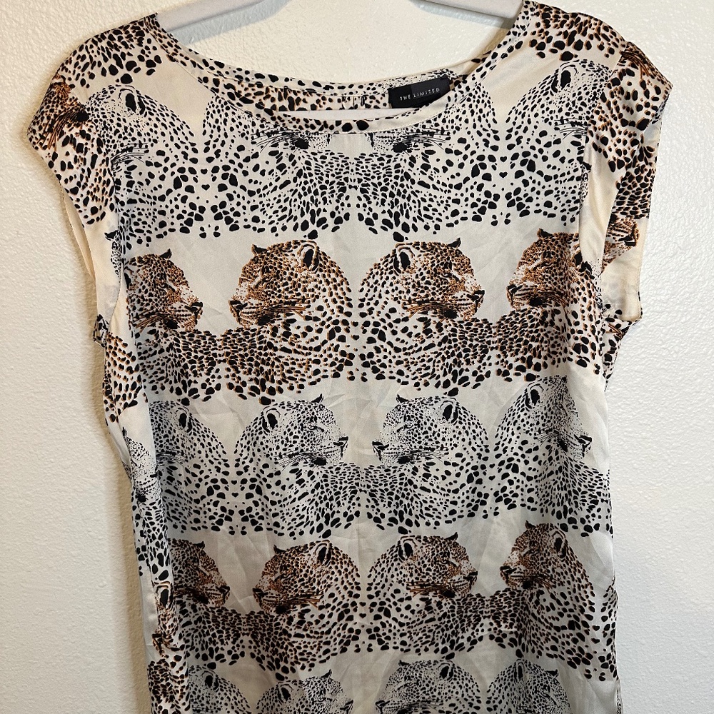The Limited Leopard Cap Sleeve Top